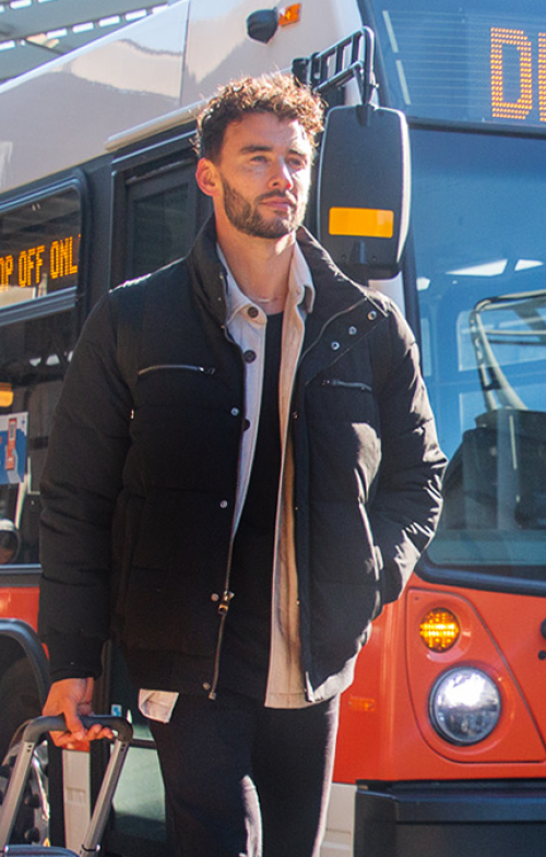 Passenger taking the LEX Back Bay