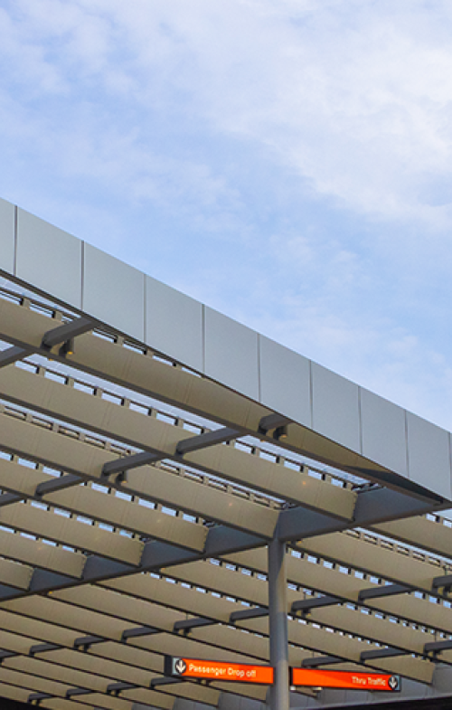 Terminal C Canopy with solar panels
