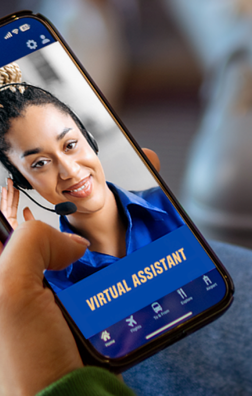phone with virtual assistant on it