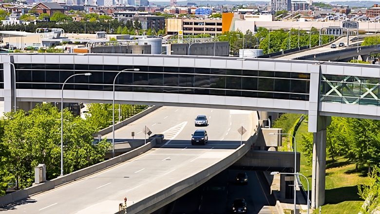 Roads around Boston Logan