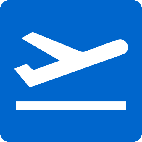 plane taking off icon