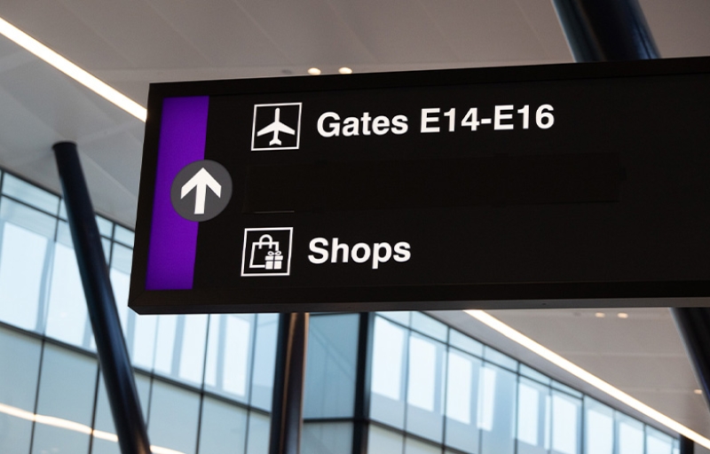 Gates E14-16 signage