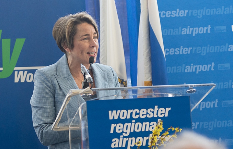 Governor speaking at Worcester new destinations event 
