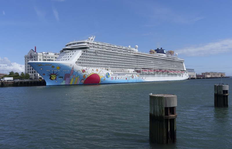 Norwegian Breakaway docked at Flynn Cruiseport Boston