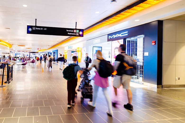 Family shops in Terminal E at Boston Logan