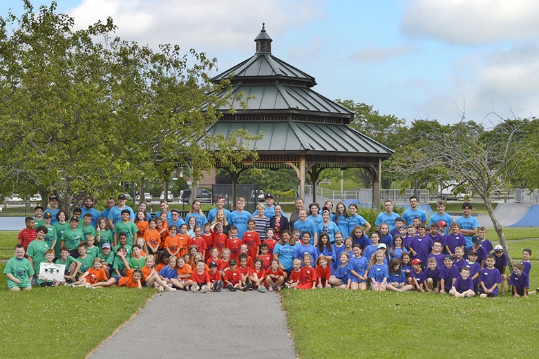 Massport Community Team with Summer Campers at Piers Park