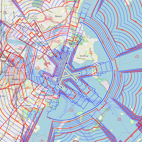 Boston Logan airspace map