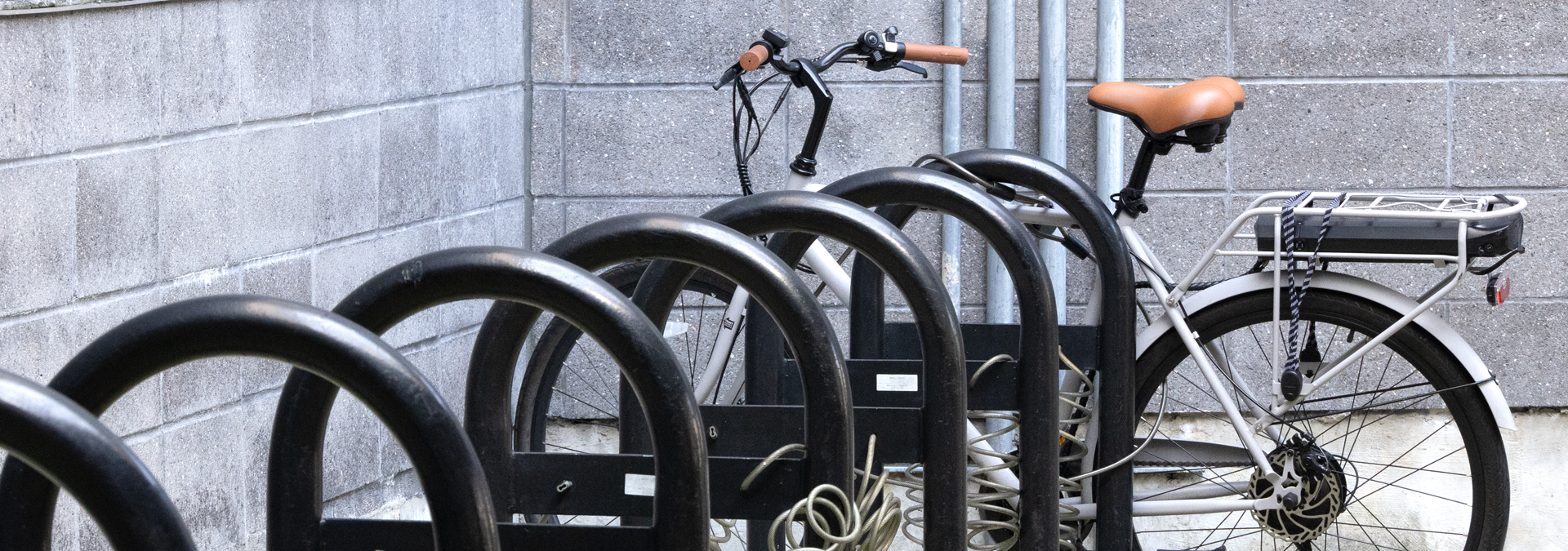 Bike racks at Boston Logan