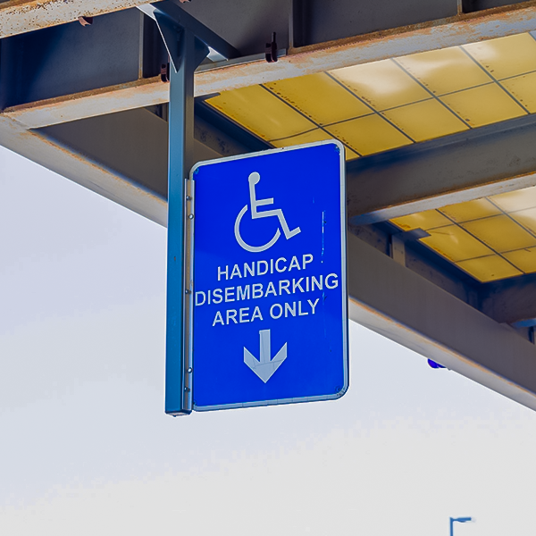 ADA accessible parking at Worcester Airport