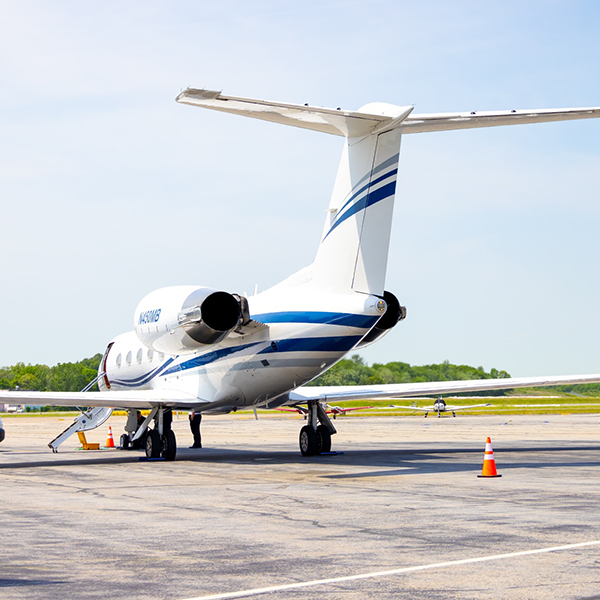 Plane at Hanscom Field