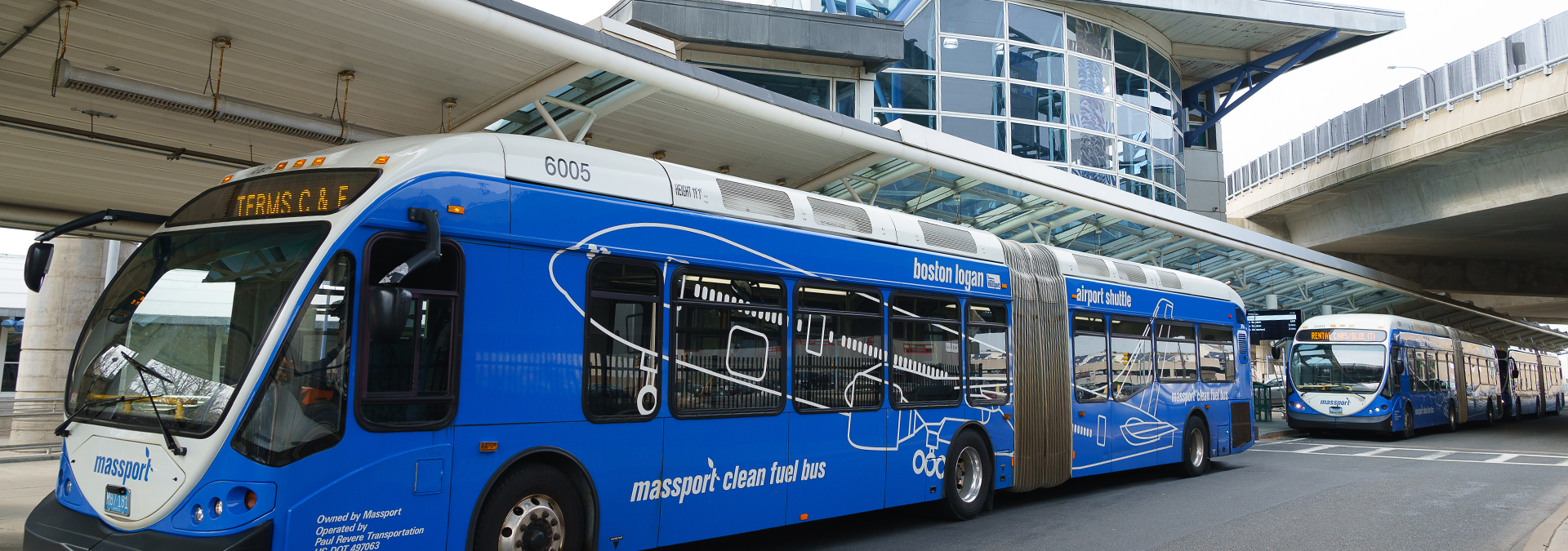 On-Airport Shuttle Busses at the Airport Blue Line Station