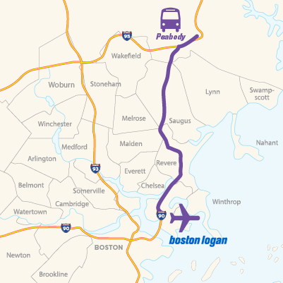 LEX Peabody Route Map