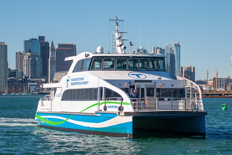 Ferry approaching a dock