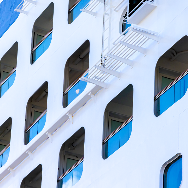 Windows on a cruise ship
