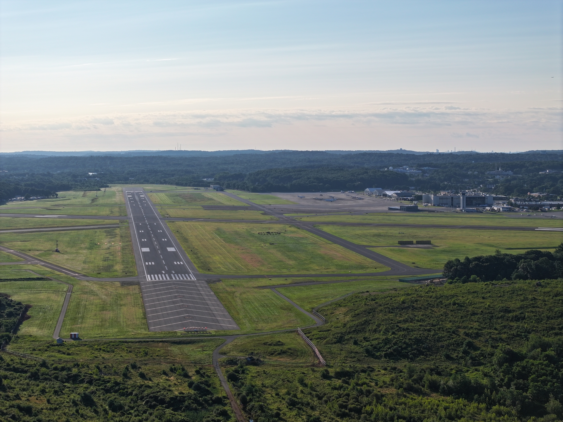 aerial view of Hanscom field