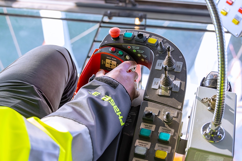 crane operator at Conley Terminal