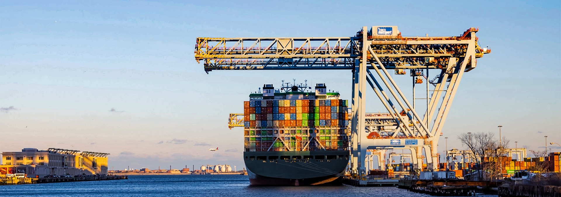 cargo ship at Conley Terminal