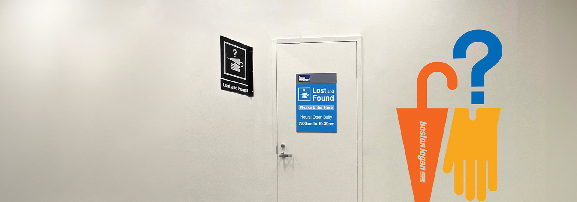 Lost and Found office at Logan