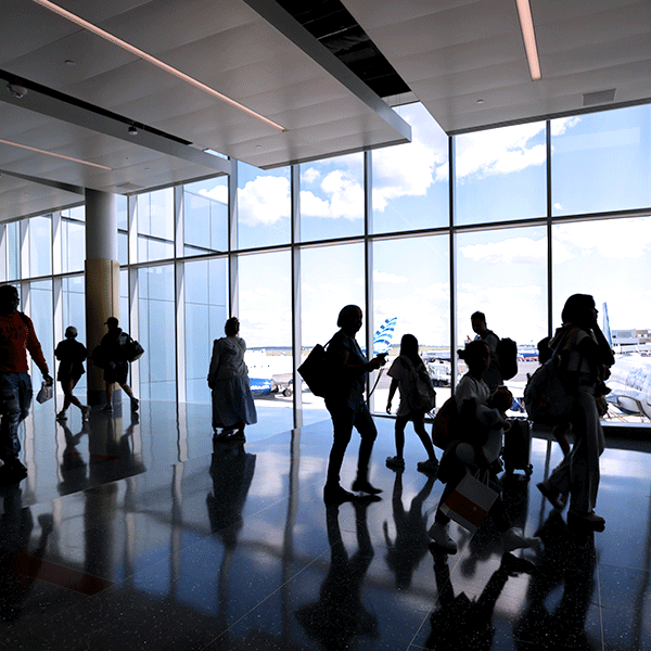 Passengers at Boston Logan