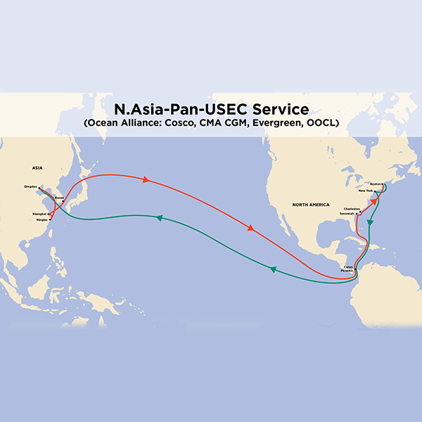 North Asia route