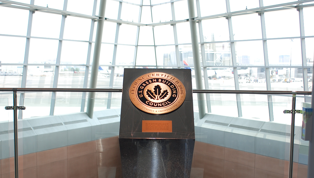 Terminal A LEED plaque