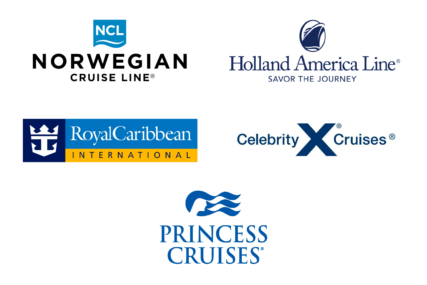 Cruise company logos