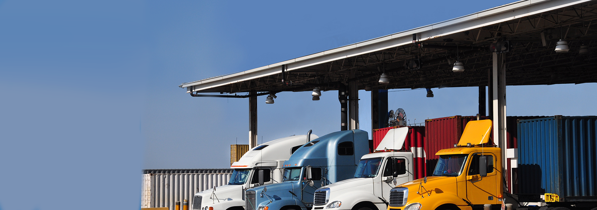 Trucks at Conley terminal gate