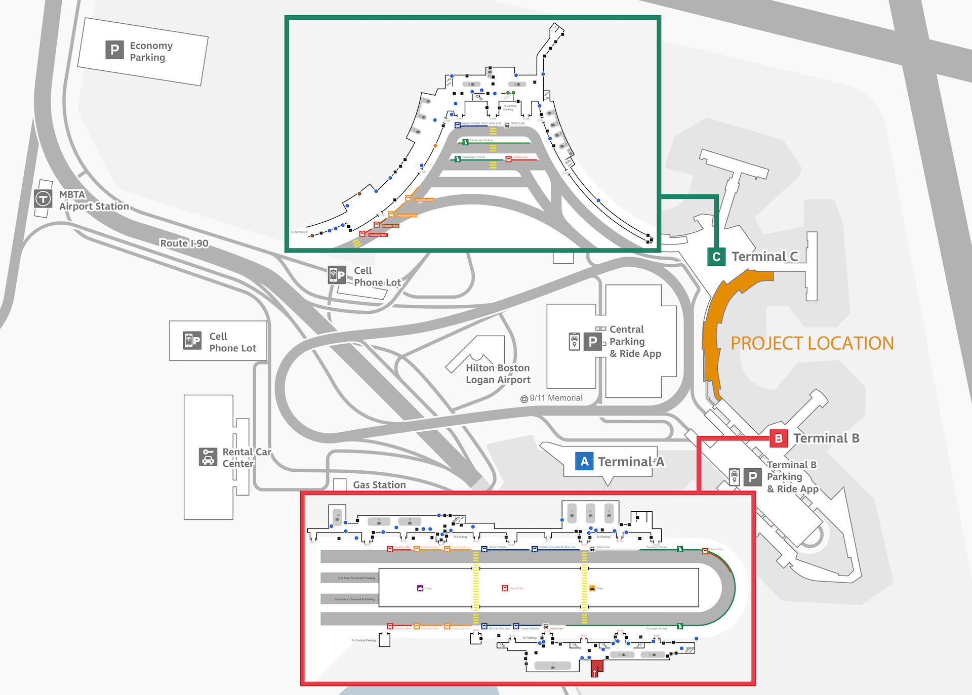 Boston Logan Terminal Map