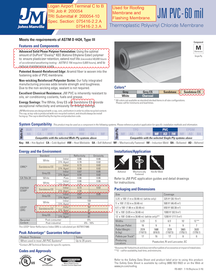 B to Connector Roof Data