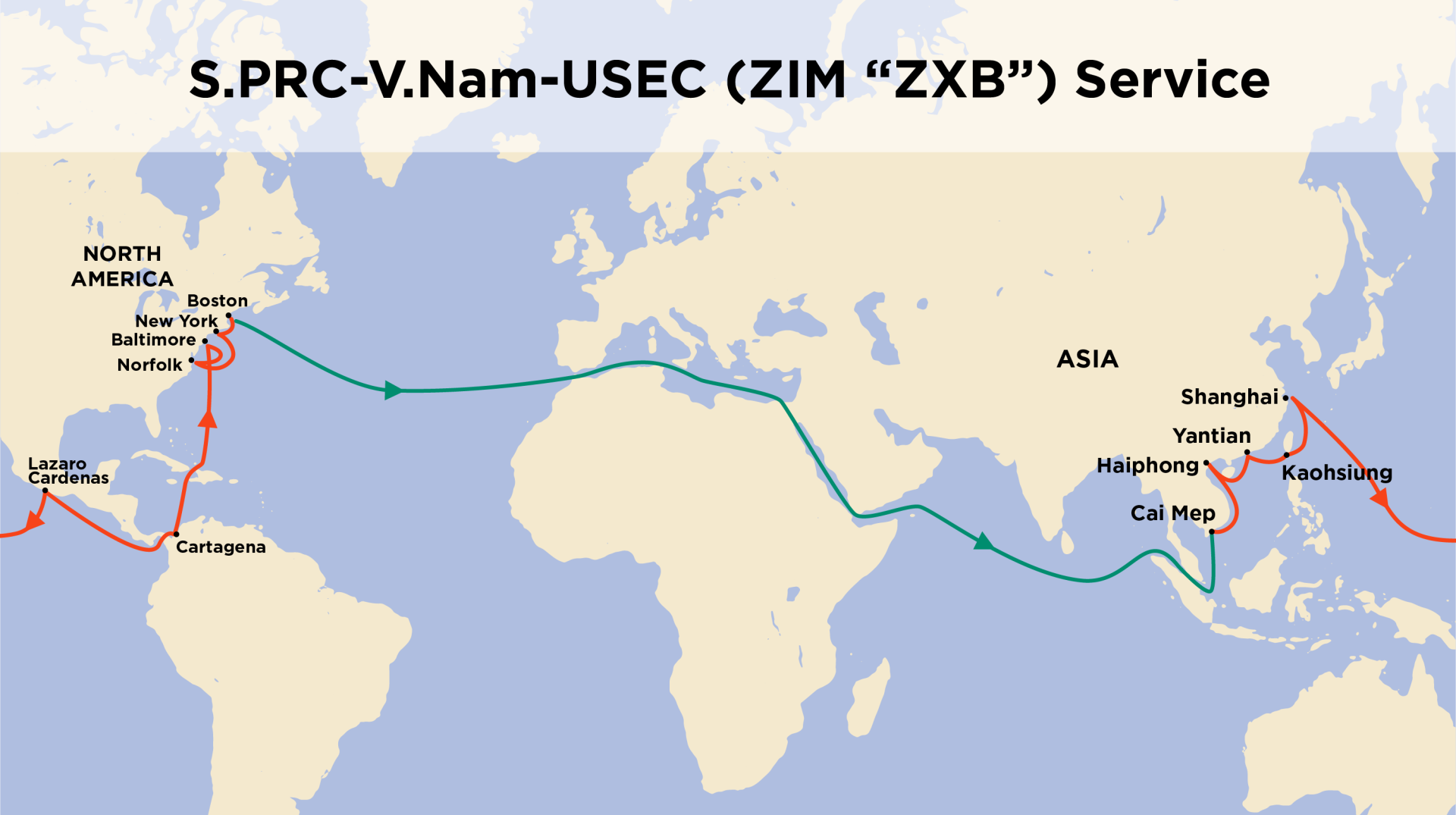 ZIM Vietnam route