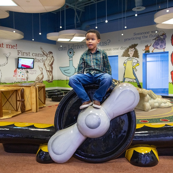 Young boy playing in Kidport