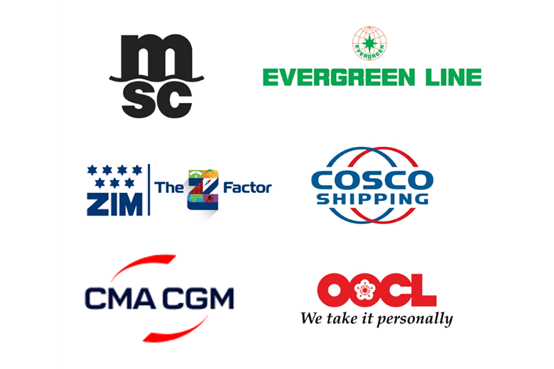 Logos of Ocean Carriers