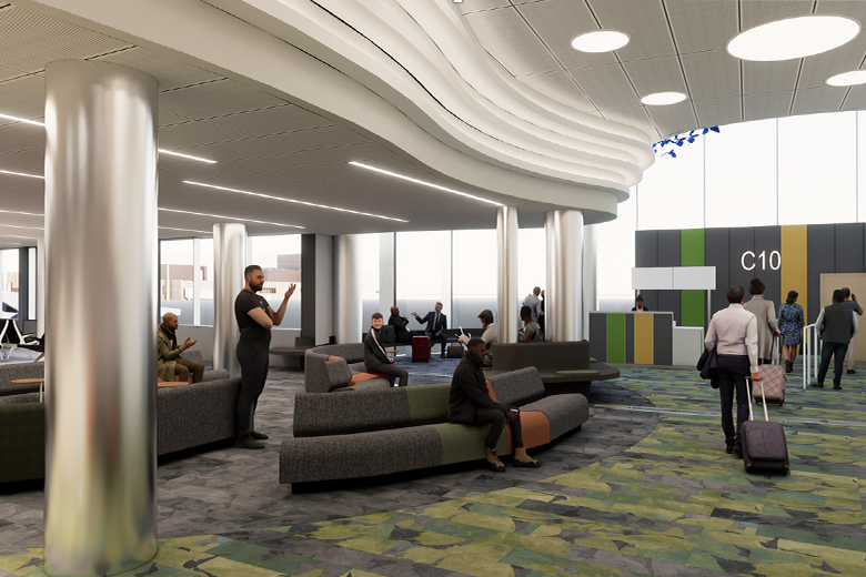 Rendering of gate C10 improvements