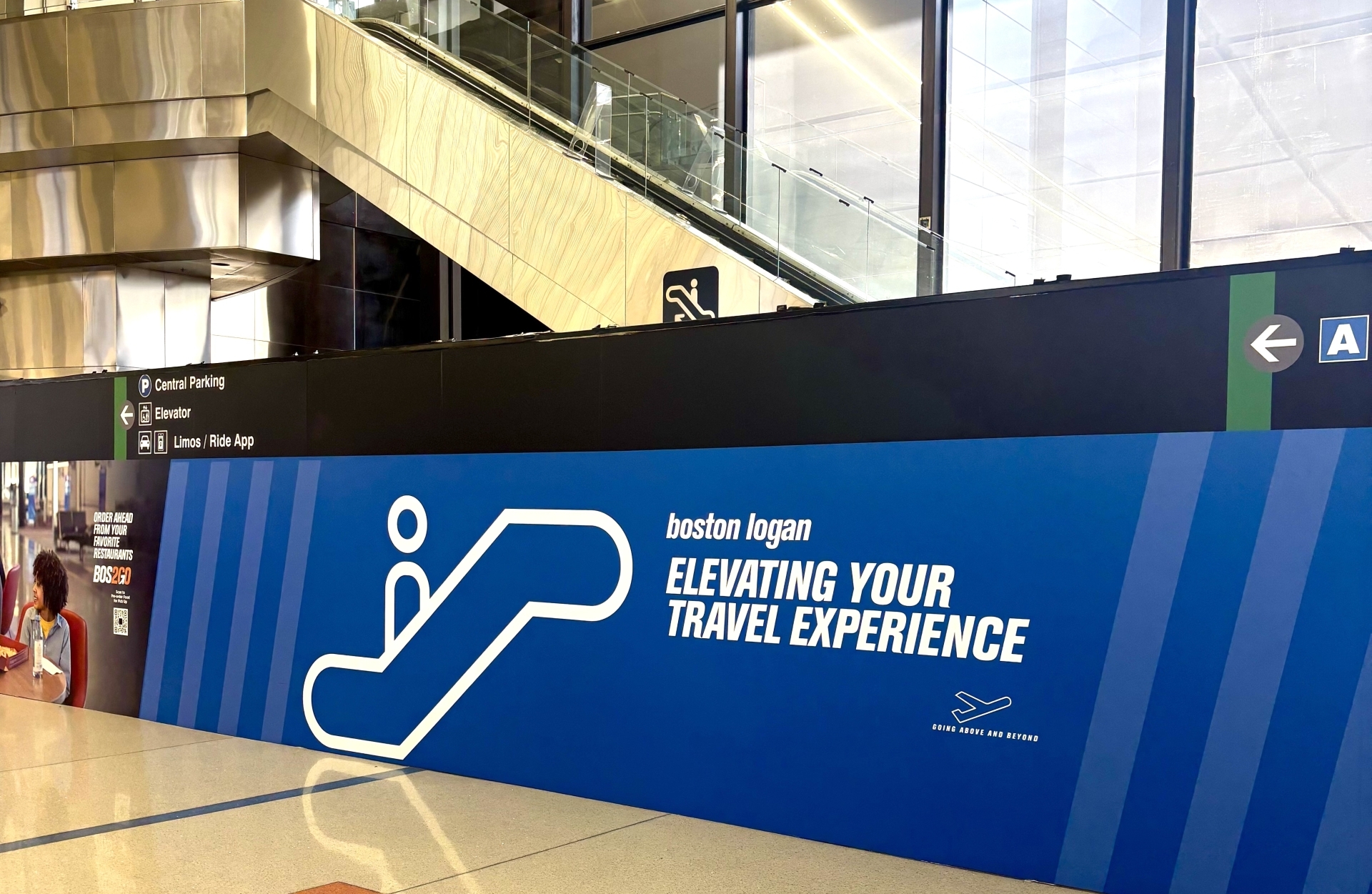 Escalator project at Boston Logan International Airport