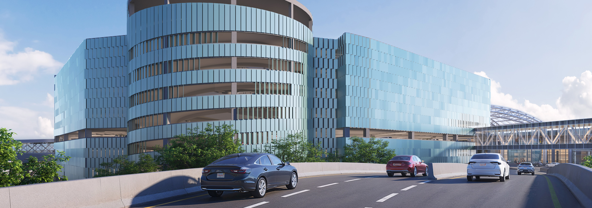 Rendering of Masport's Boston Logan International Airport's new Terminal E garage