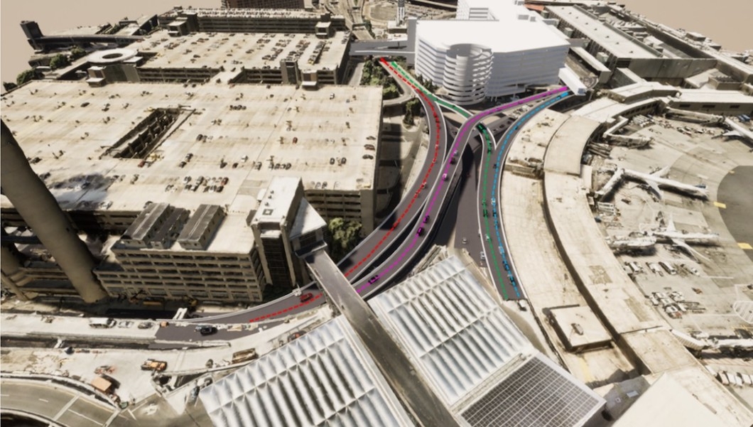 Rendering of Terminal C to E Roadways Project