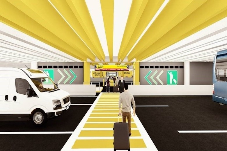 Rendering of Terminal B roadway