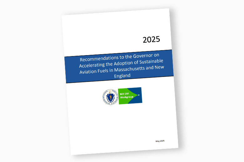 The SAF Report shared with Governor Maura Healey recommending a series of actions that the Commonwealth can take to incentivize the use of SAF at airports within Massachusetts and regionally.