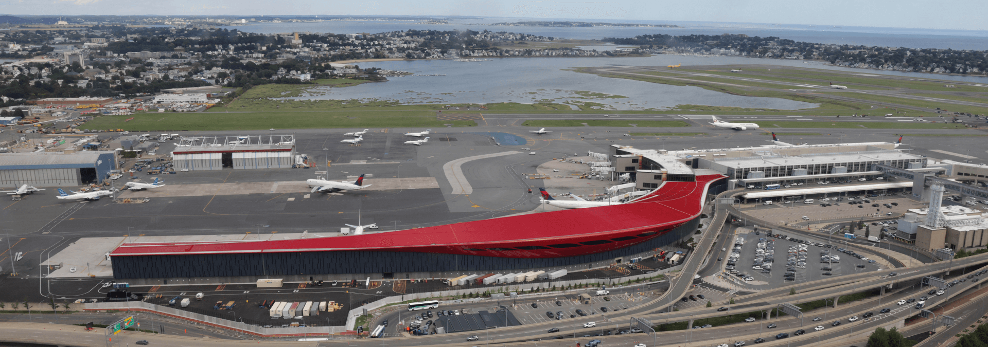 Boston Logan Terminal E Red Roof