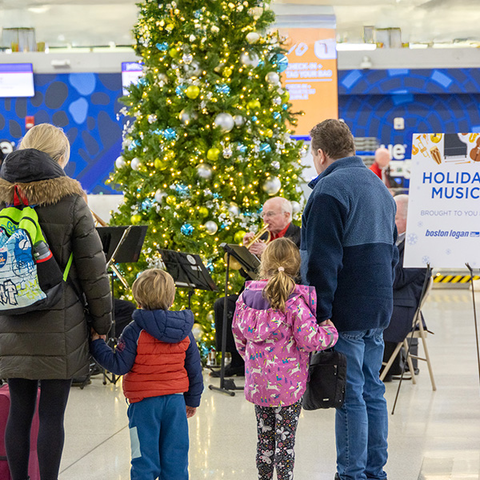 Boston Logan Holiday Decor