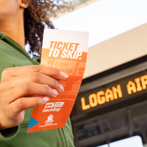 Boston Logan Back Bay LEX Ticket to Skip