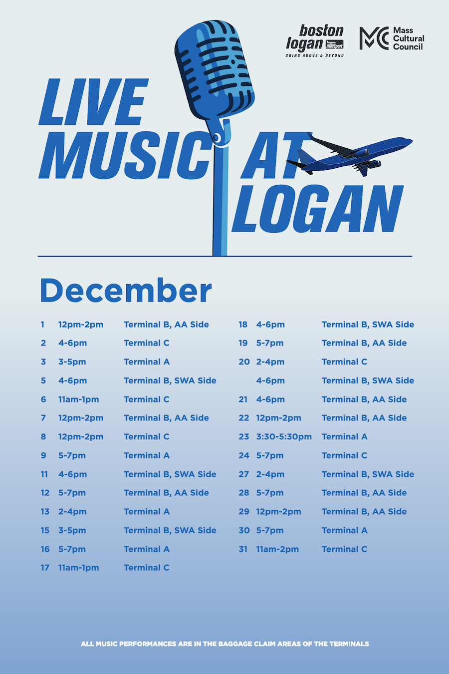 Live Music at Logan December Schedule
