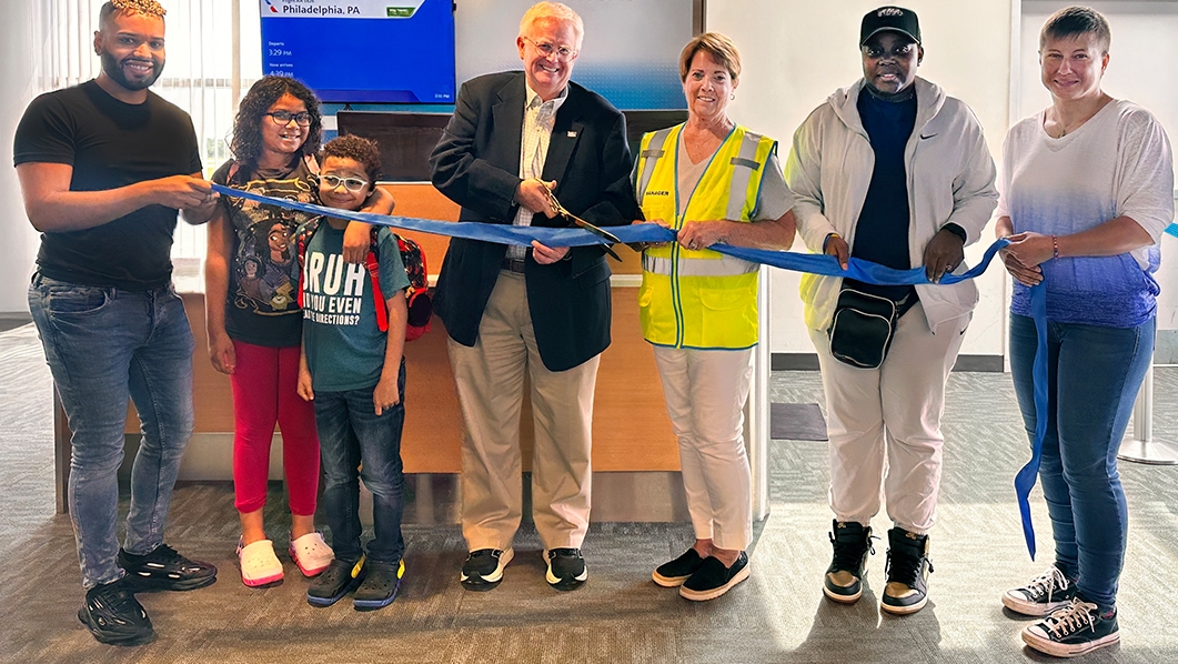 Worcester to Philadelphia ribbon cutting 