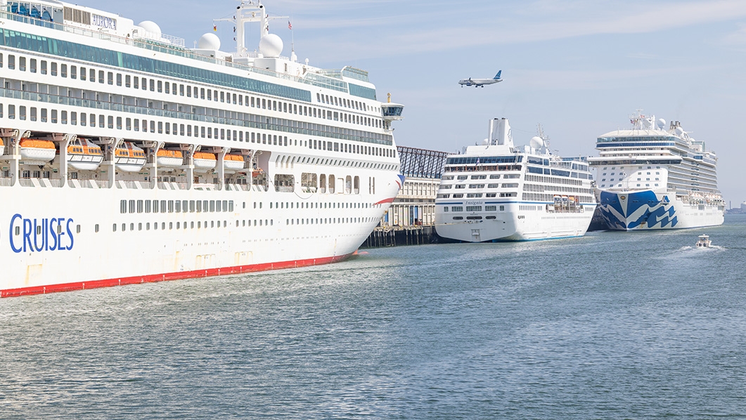 Cruise ships at port