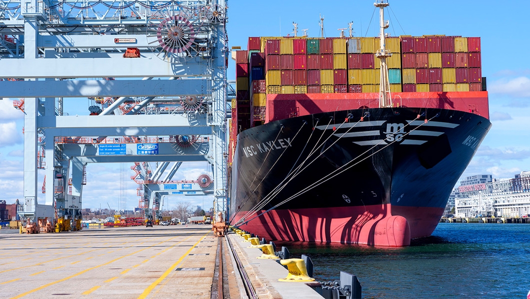 Cargo ship at Conley Terminal
