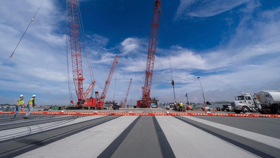 Runway 27 under construction