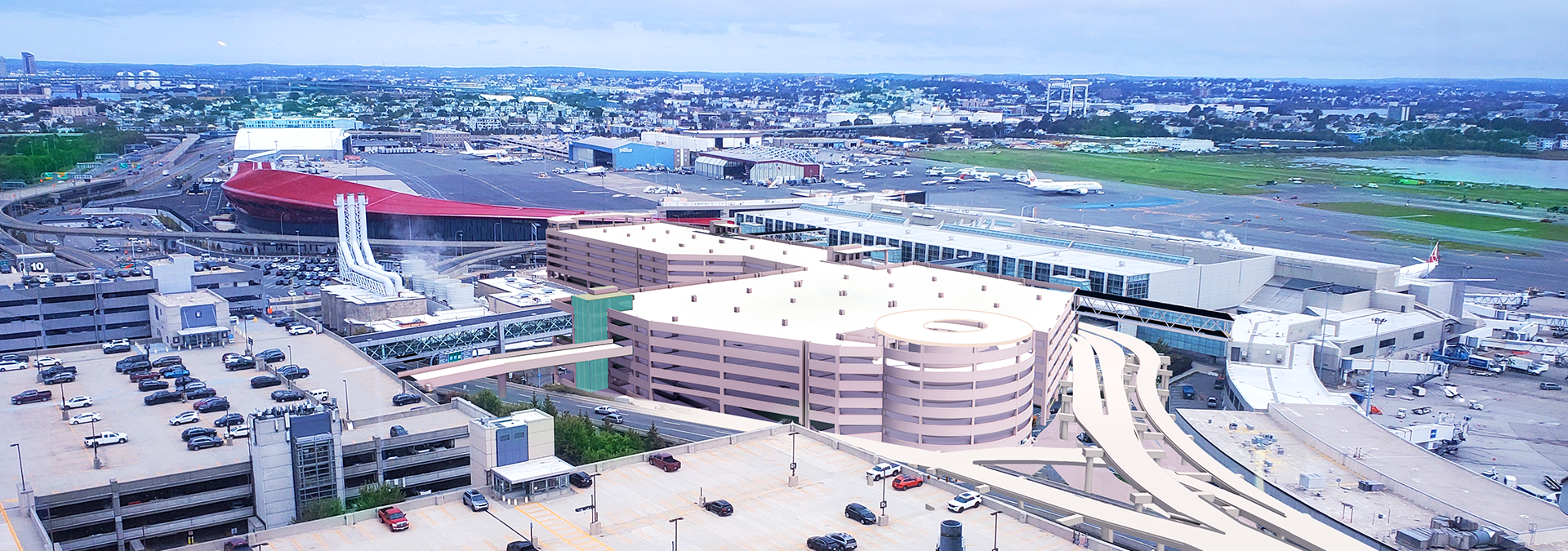 Terminal E Garage Rendering 
