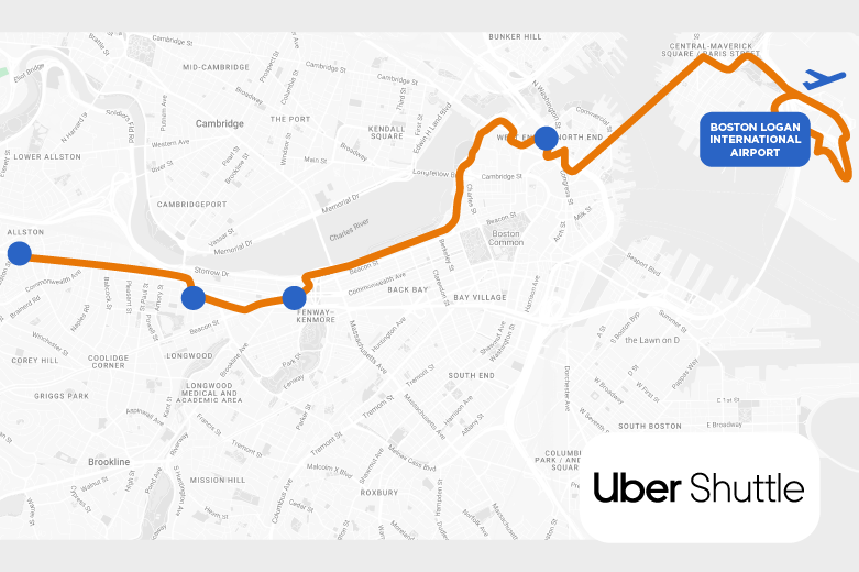 Uber Shuttle Route Map