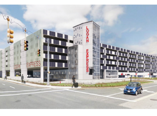 A rendering of the Framingham LEX garage
