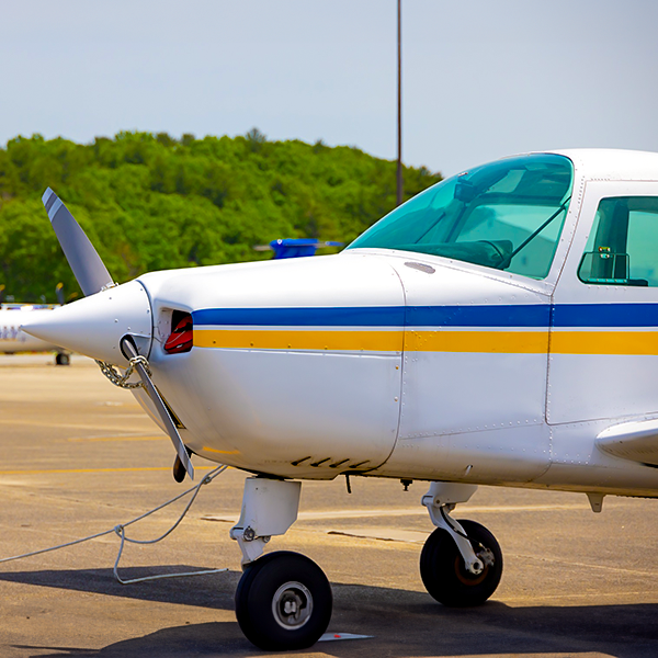 Plane at Hanscom Field